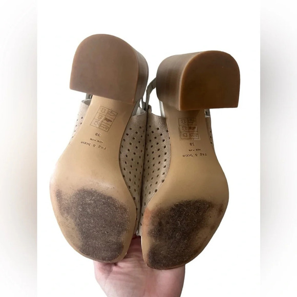 Rag and Bone suede lasercut accent sling back bootie pump sandals size 8… - Picture 5 of 9